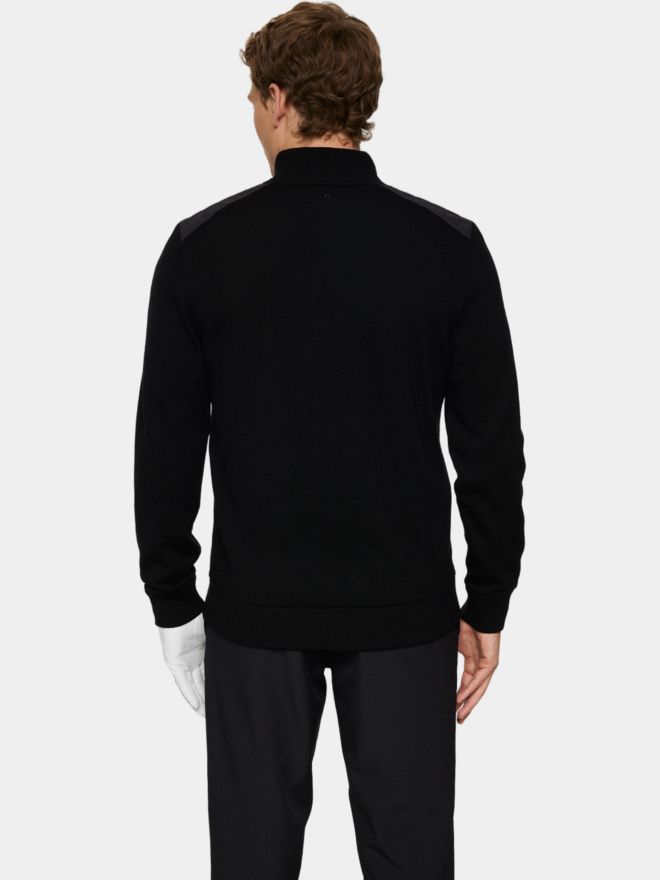 J.Lindeberg Jeffrey Windbreaker Sweater Windstopp Strick schwarz