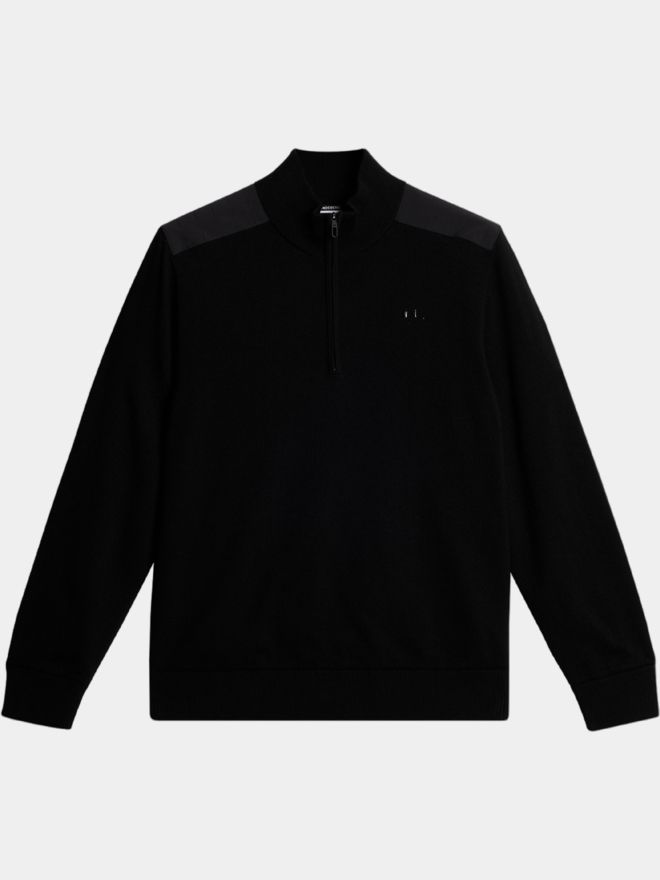 J.Lindeberg Jeffrey Windbreaker Sweater Windstopp Strick schwarz