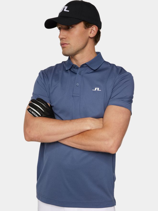 J.Lindeberg Bridge Halbarm Polo blau