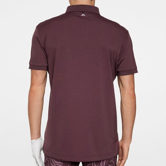 J.Lindeberg Tour Tech Halbarm Polo beere