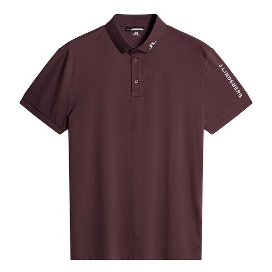 J.Lindeberg Tour Tech Halbarm Polo beere