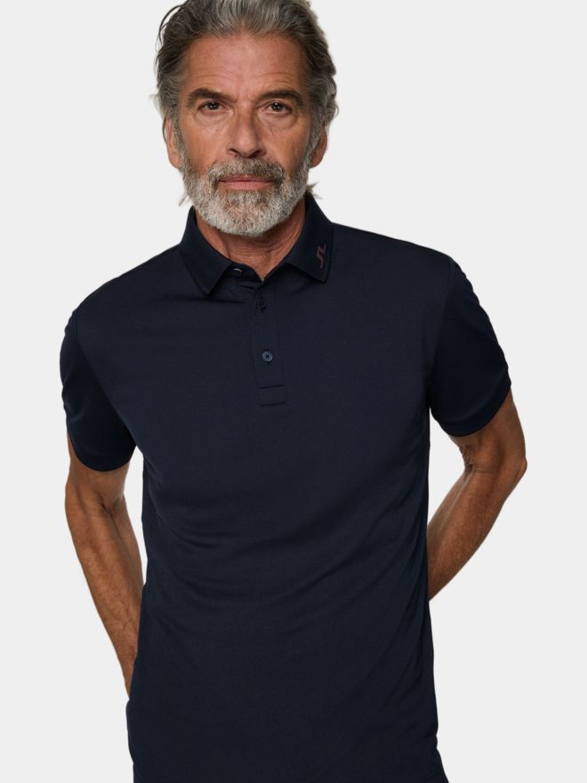 J.Lindeberg KV Print Halbarm Polo navy