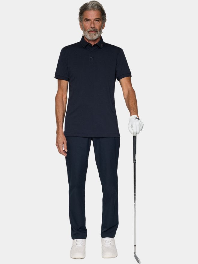 J.Lindeberg KV Print Halbarm Polo navy