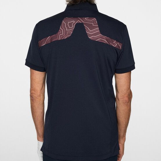 J.Lindeberg KV Print Halbarm Polo navy