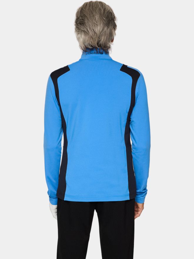 J.Lindeberg Lukas Quarter Zip Stretch Midlayer hellblau