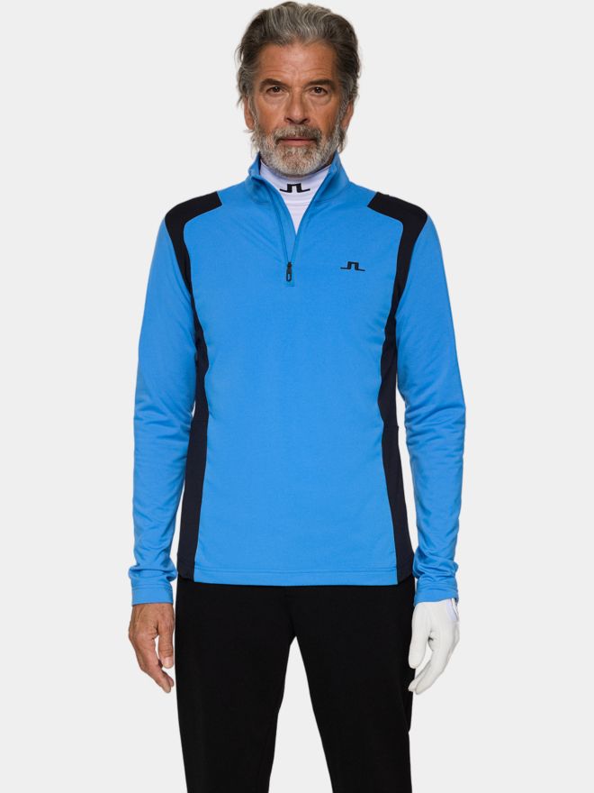 J.Lindeberg Lukas Quarter Zip Stretch Midlayer hellblau