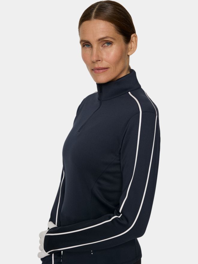 J.Lindeberg Nefe Quarter Zip Stretch Midlayer navy