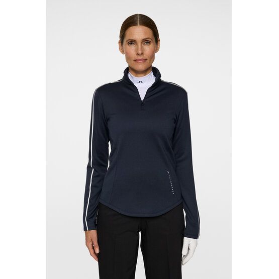 J.Lindeberg Nefe Quarter Zip Stretch Midlayer navy
