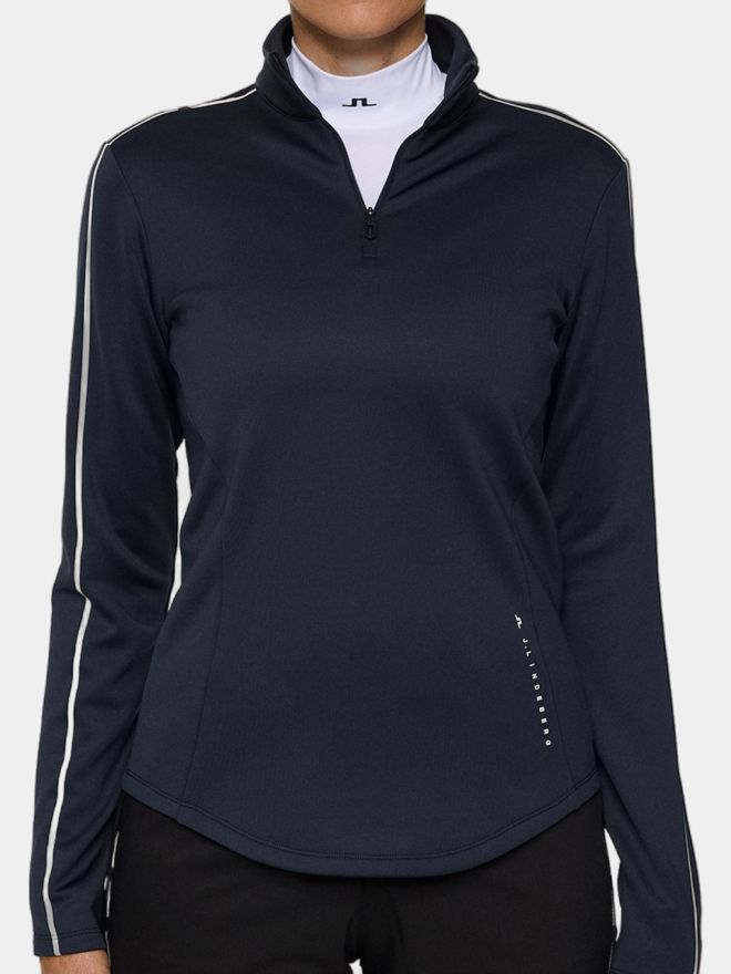 J.Lindeberg Nefe Quarter Zip Stretch Midlayer navy