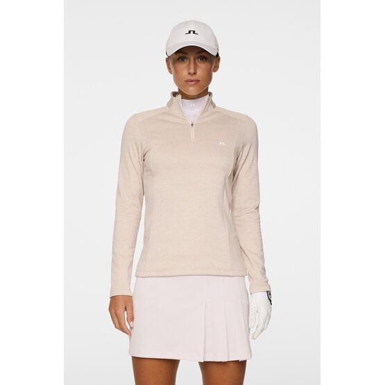 J.Lindeberg Steffi Quarter Zip Stretch Midlayer beige
