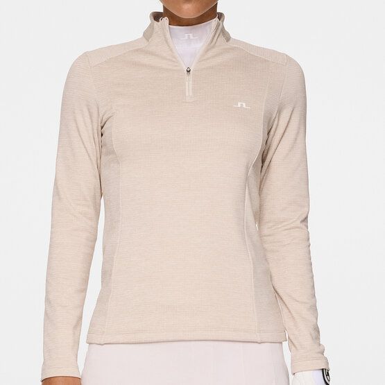 J.Lindeberg Steffi Quarter Zip Stretch Midlayer beige