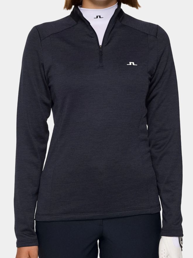 J.Lindeberg Steffi Quarter Zip Stretch Midlayer navy