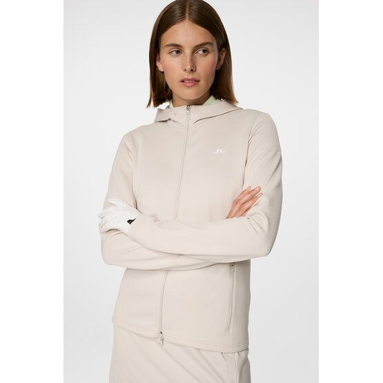 J.Lindeberg Aerialle Zip Hood Stretch Jacke sand
