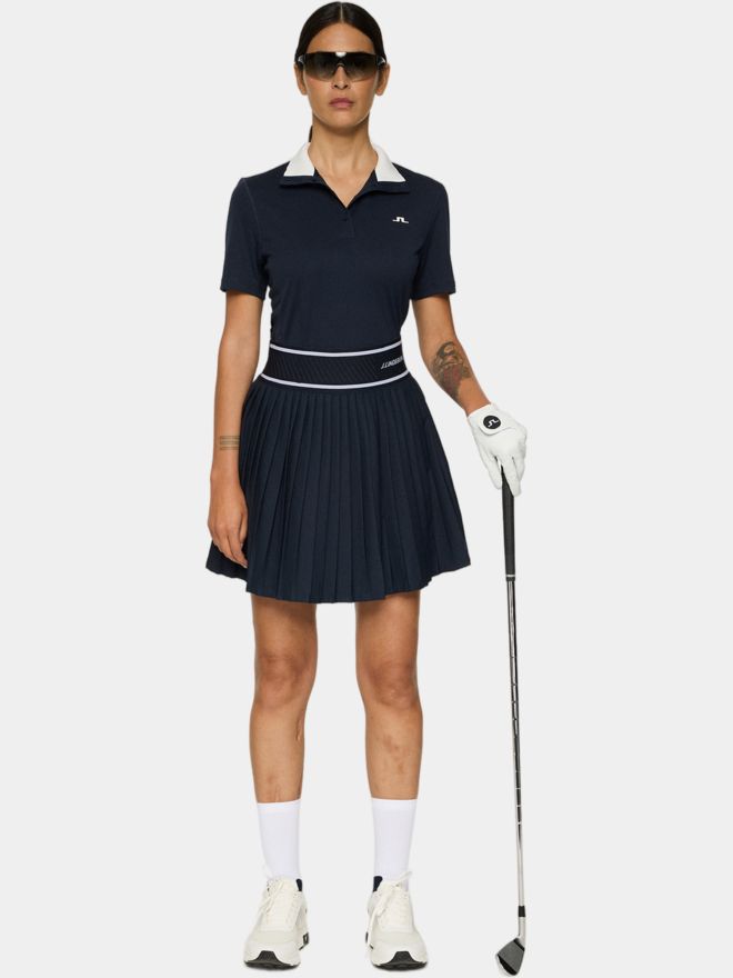 J.Lindeberg Piper Halbarm Polo navy