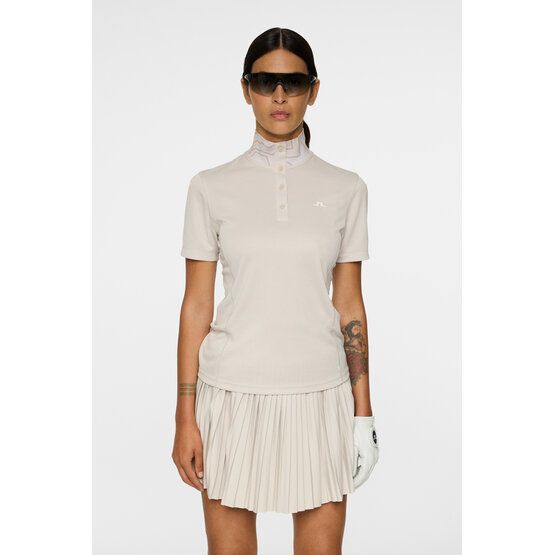 J.Lindeberg Piper Halbarm Polo sand