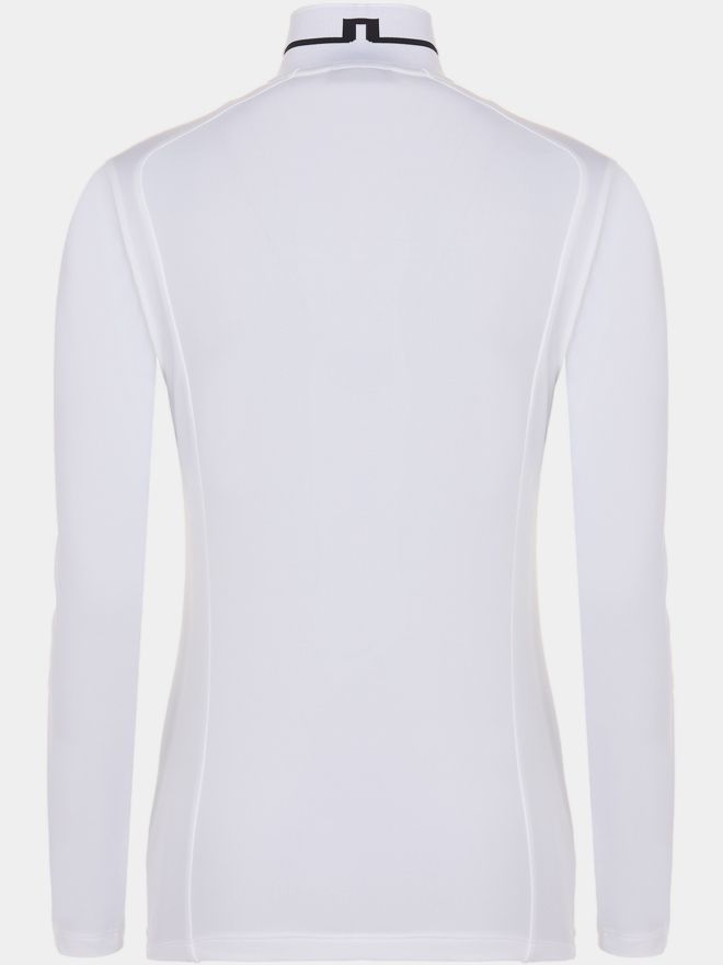J.Lindeberg Hertta Langarm Polo weiß