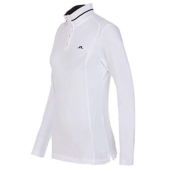 J.Lindeberg Hertta Langarm Polo weiß