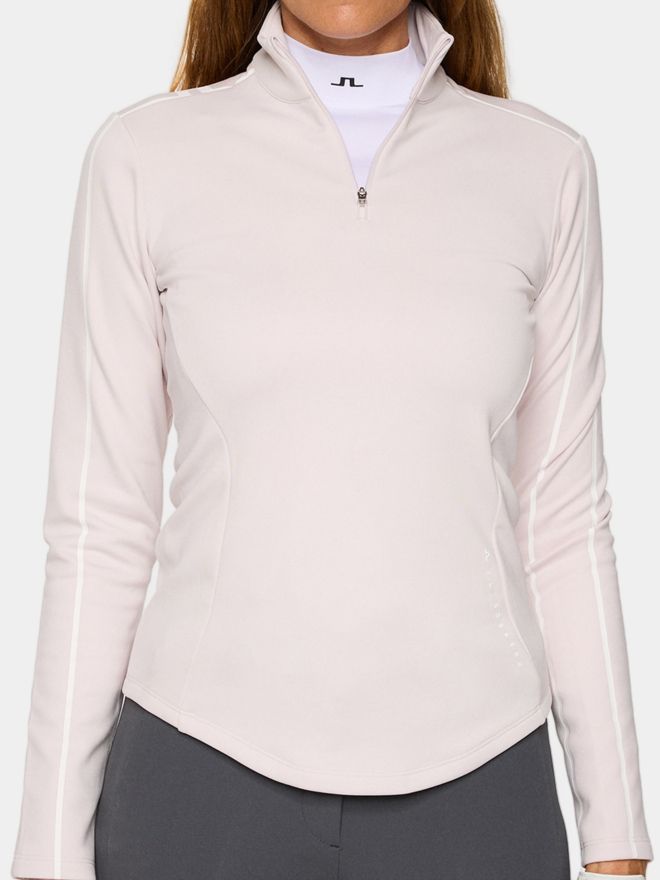 J.Lindeberg Nefe Quarter Zip Stretch Midlayer rosa