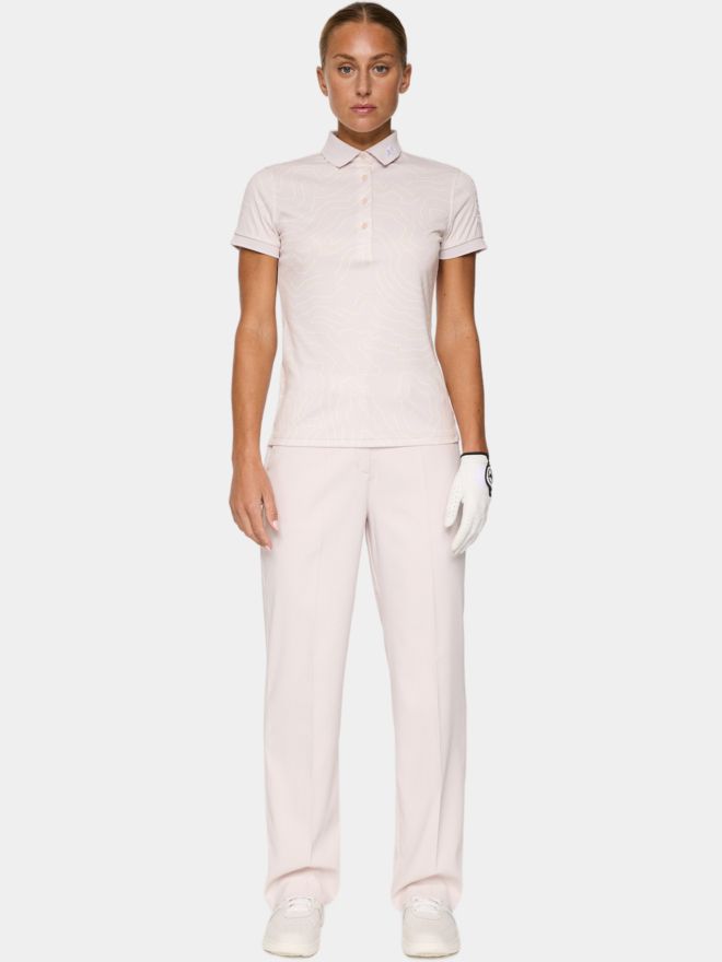 J.Lindeberg Tour Tech Print Halbarm Polo rosa