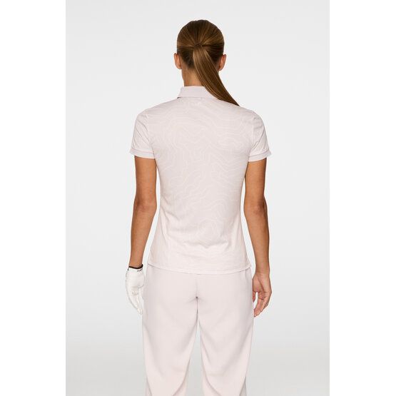 J.Lindeberg Tour Tech Print Halbarm Polo rosa
