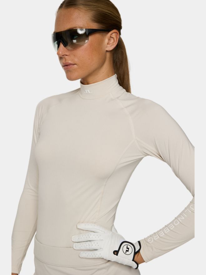 J.Lindeberg Ella Compression Top Mock Unterzieher sand