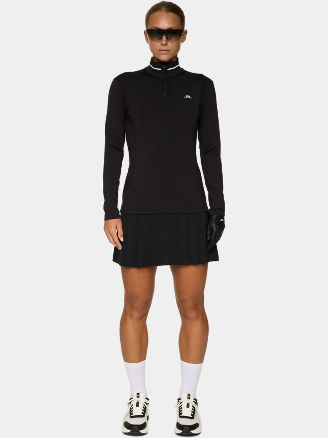 J.Lindeberg Hertta long sleeve polo black