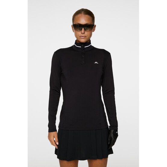J.Lindeberg Hertta Langarm Polo schwarz