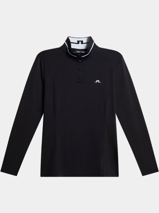 J.Lindeberg Hertta long sleeve polo black