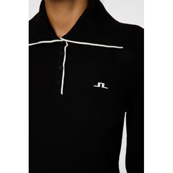 J.Lindeberg Leonie Knitted Shirt Rollkragen Strick schwarz
