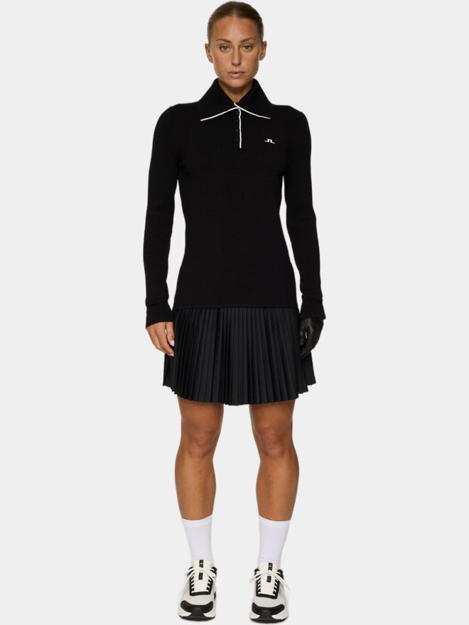 J.Lindeberg Leonie Knitted Shirt Rollkragen Strick schwarz