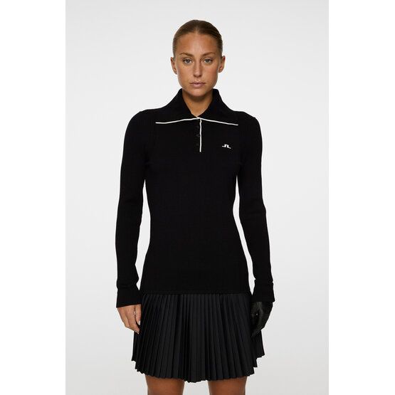 J.Lindeberg Leonie Knitted Shirt Rollkragen Strick schwarz