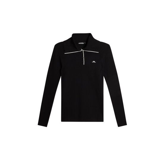 J.Lindeberg Leonie Knitted Shirt Rollkragen Strick schwarz