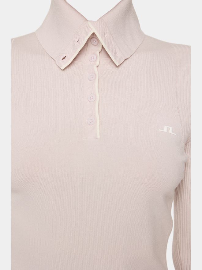 J.Lindeberg Leonie Knitted Shirt Rollkragen Strick rosa