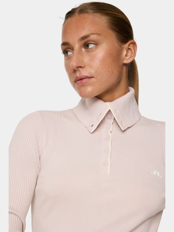 J.Lindeberg Leonie Knitted Shirt Rollkragen Strick rosa