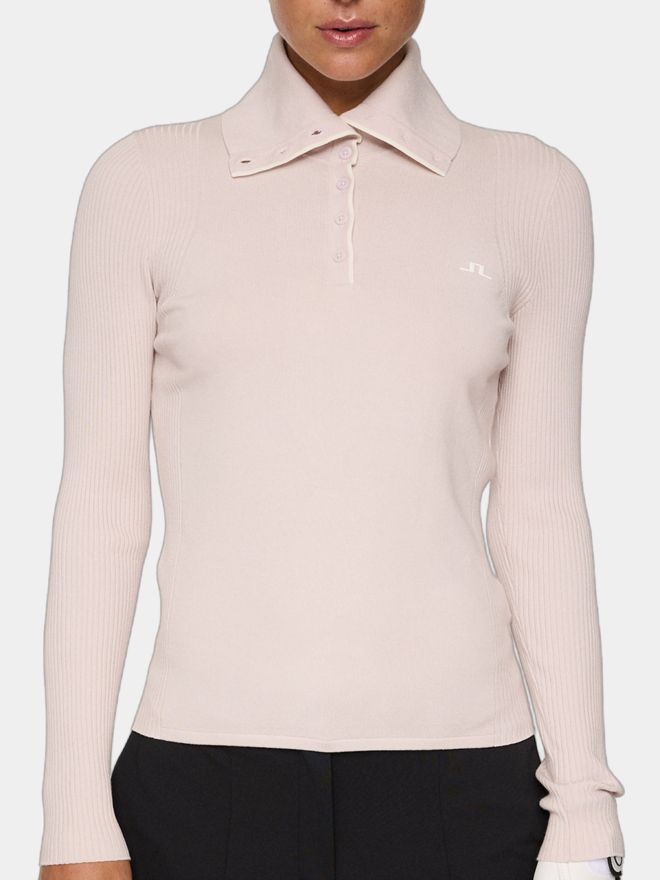 J.Lindeberg Leonie Knitted Shirt Rollkragen Strick rosa