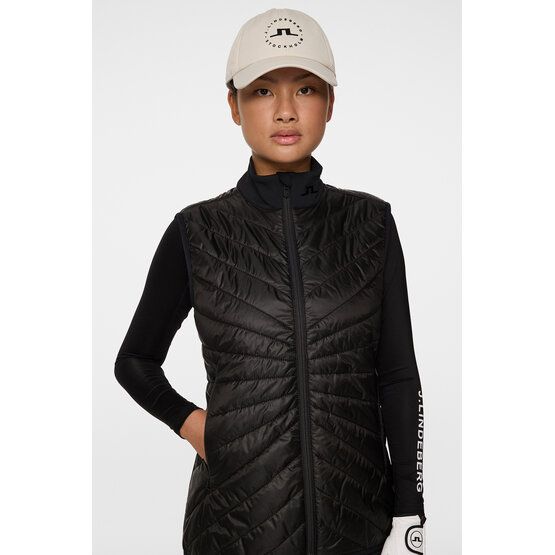 J.Lindeberg Madde Quilt Hybrid Vest Thermo Weste schwarz