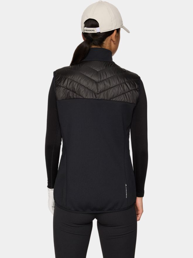 J.Lindeberg Madde Quilt Hybrid Vest Thermo Weste schwarz