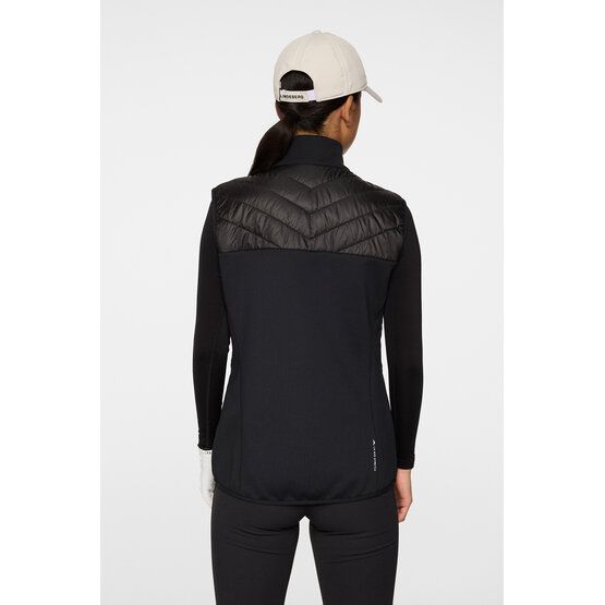 J.Lindeberg Madde Quilt Hybrid Vest Thermo Weste schwarz
