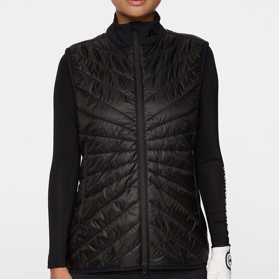 J.Lindeberg Madde Quilt Hybrid Vest Thermo Weste schwarz