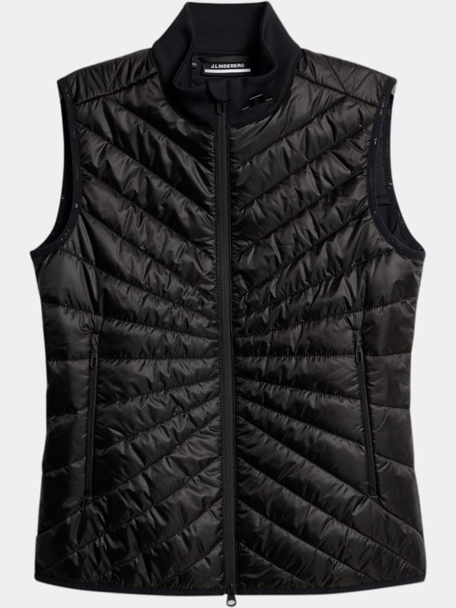 J.Lindeberg Madde Quilt Hybrid Vest Thermo Weste schwarz