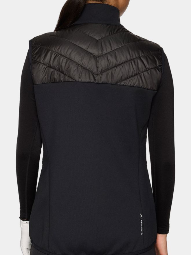 J.Lindeberg Madde Quilt Hybrid Vest Thermo Weste schwarz