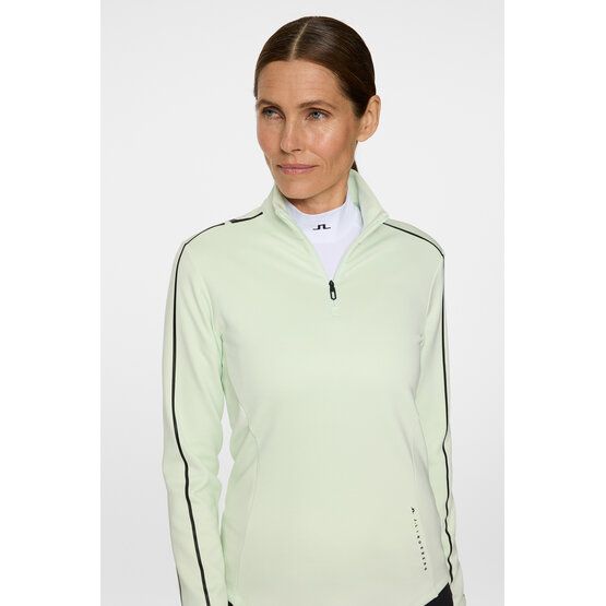 J.Lindeberg Nefe Quarter Zip Stretch Midlayer hellgrün