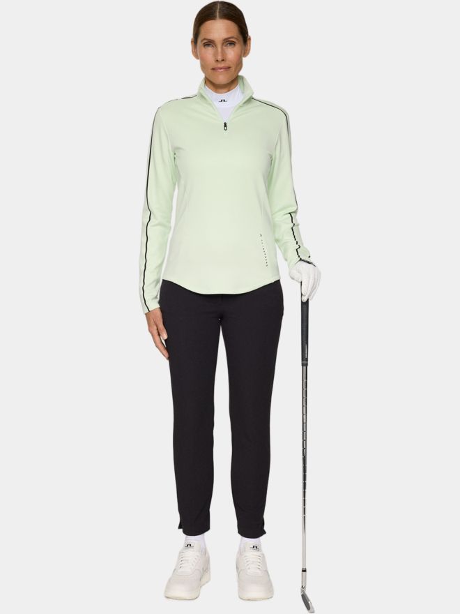 J.Lindeberg Nefe Quarter Zip Stretch Midlayer hellgrün