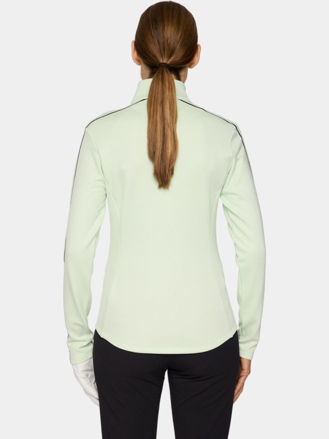J.Lindeberg Nefe Quarter Zip Stretch Midlayer hellgrün