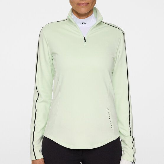 J.Lindeberg Nefe Quarter Zip Stretch Midlayer hellgrün