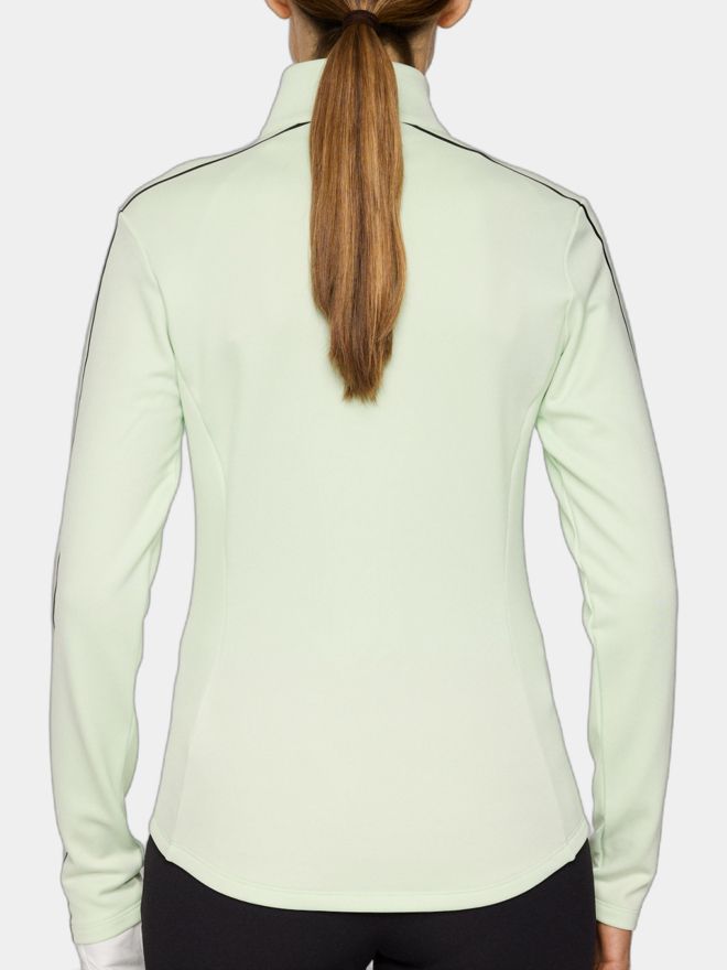 J.Lindeberg Nefe Quarter Zip Stretch Midlayer hellgrün