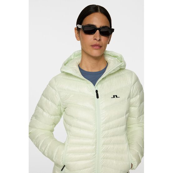J.Lindeberg Lara Light Down Hood Daunen Jacke hellgrün