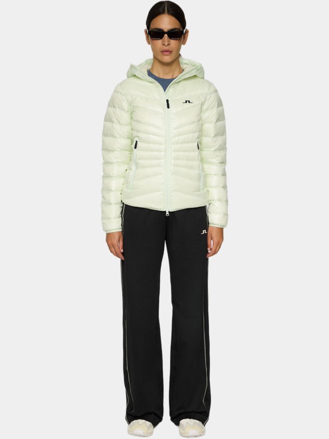 J.Lindeberg Lara Light Down Hood Daunen Jacke hellgrün