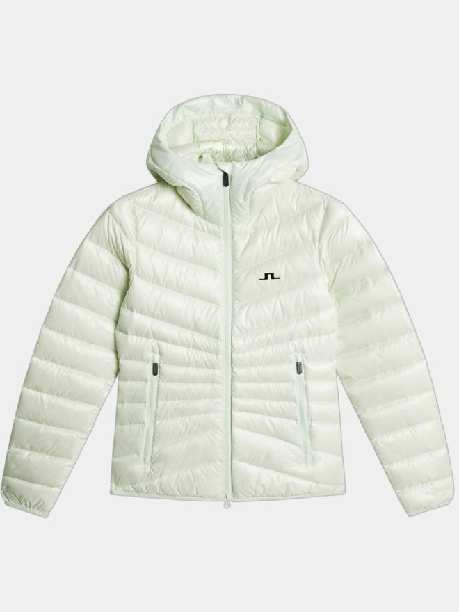 J.Lindeberg Lara Light Down Hood Daunen Jacke hellgrün