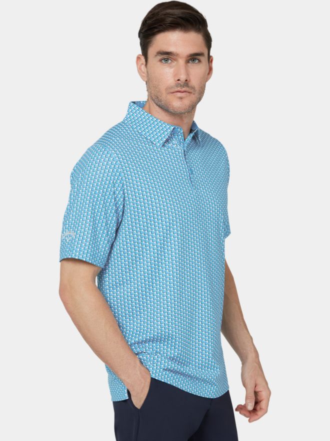 Callaway EMEA SHORT SLEEVE ALL OVER CHEV GEO blau